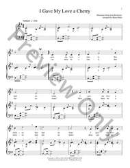 I Gave My Love a Cherry (The Riddle Song) piano sheet music cover